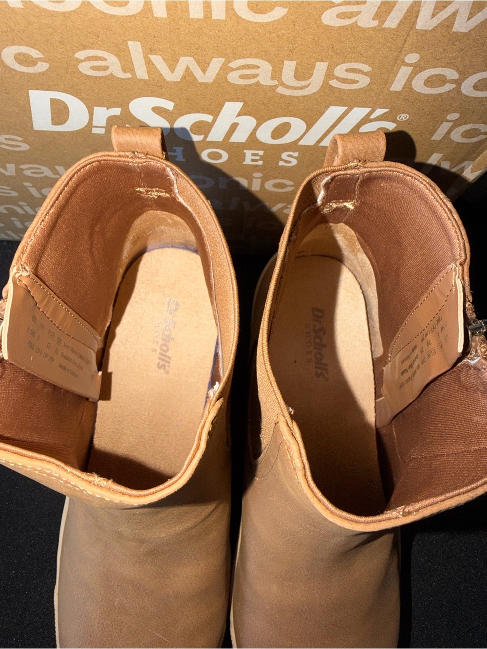 Dr. Scholl's Camel Platform Chelsea Ankle Boots - Picture 8 of 10